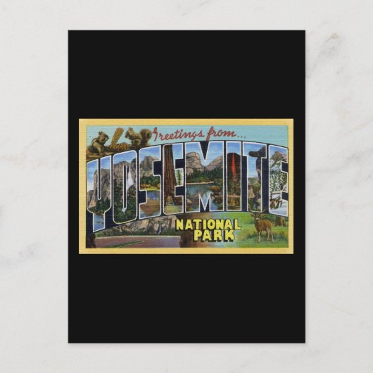 Carte Postale Salutations Du Parc National Yosemite (Devant)