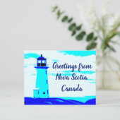 Carte Postale Salutations du phare Canada de Nouvelle-Écosse (Debout devant)
