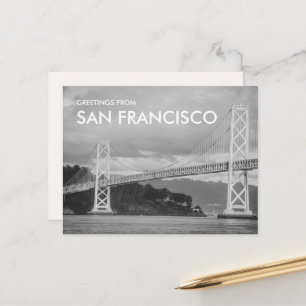Carte Postale Salutations du pont de la baie de San Francisco