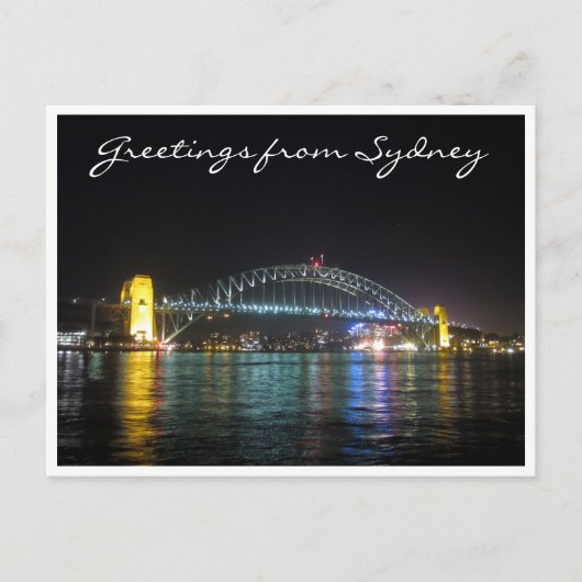 Carte Postale salutations du pont de sydney (Devant)