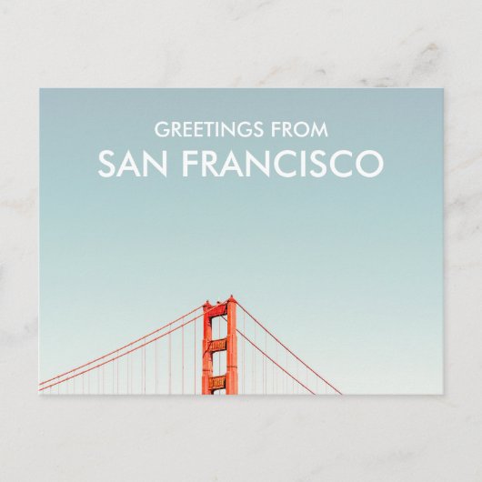 Carte Postale Salutations du pont Golden Gate de San Francisco (Devant)