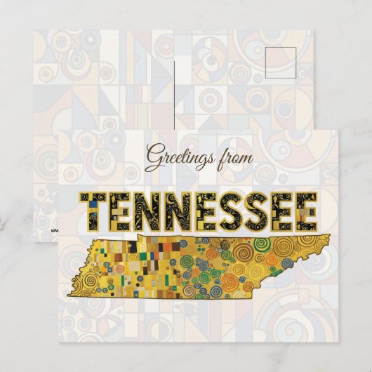 Carte Postale Salutations du Tennessee (Devant / Derrière)