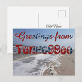 Carte Postale Salutations du Tennessee State Flag Hearts USA (Devant / Derrière)