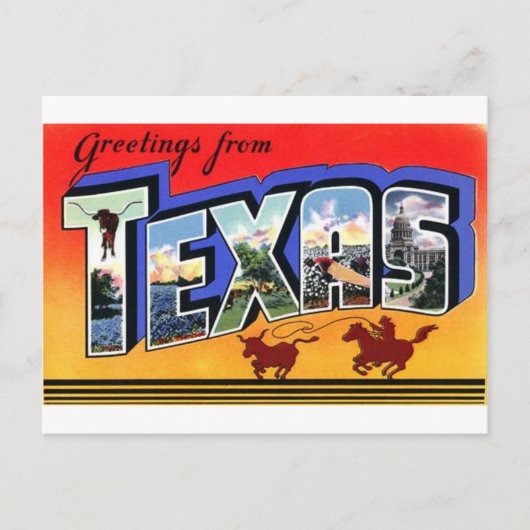 Carte Postale Salutations Du Texas (Devant)