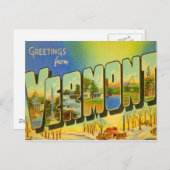 Carte Postale Salutations du Vermont USA (Devant / Derrière)
