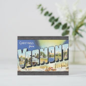 Carte Postale Salutations Du Vermont, Vintage (Debout devant)