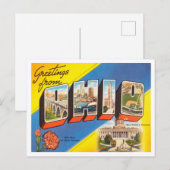 Carte Postale Salutations du Vintage voyage de l'Ohio (Devant / Derrière)