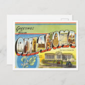 Carte Postale Salutations du Vintage voyage de l'Oklahoma (Devant / Derrière)