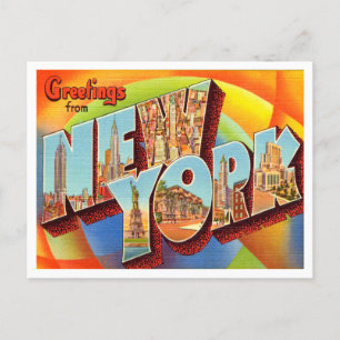 Carte Postale Salutations du Vintage voyage de New York