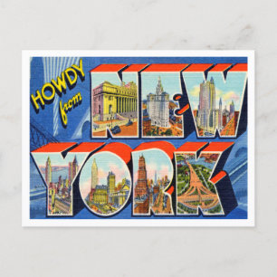Carte Postale Salutations du Vintage voyage de New York