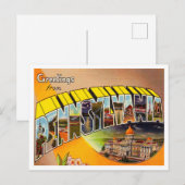 Carte Postale Salutations du Vintage voyage de Pennsylvanie (Devant / Derrière)