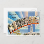 Carte Postale Salutations du Vintage voyage du Nebraska (Devant / Derrière)