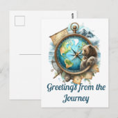 Carte Postale Salutations du voyage (Devant / Derrière)