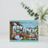 Carte Postale Salutations du voyage vintage de l'Arkansas (Debout devant)