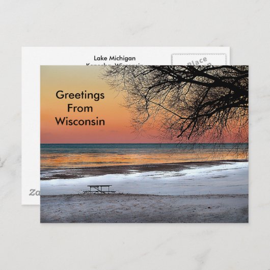 Carte Postale Salutations du Wisconsin (Devant / Derrière)
