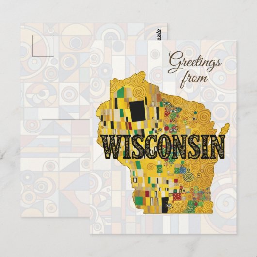 Carte Postale Salutations du Wisconsin (Devant / Derrière)