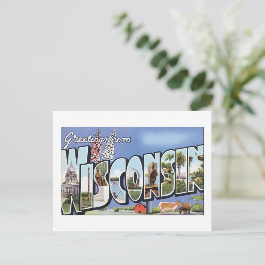 Carte Postale Salutations du Wisconsin (Debout devant)