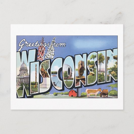 Carte Postale Salutations du Wisconsin (Devant)