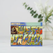 Carte Postale Salutations du WV de Virginie Occidentale (Debout devant)