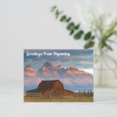 Carte Postale Salutations du Wyoming (Debout devant)