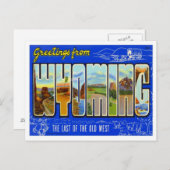 Carte Postale Salutations du Wyoming (Devant / Derrière)