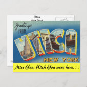 Carte Postale Salutations d'Utica (Devant / Derrière)