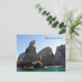 Carte Postale salutations en cabine (Debout devant)
