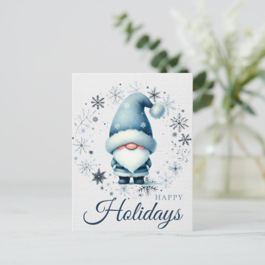 Carte Postale Salutations Festive Gnome (Debout devant)