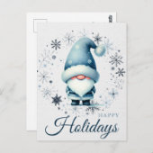 Carte Postale Salutations Festive Gnome (Devant / Derrière)