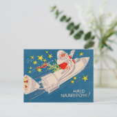 Carte Postale Salutations festives de Santa Rocket (Debout devant)