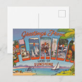 Carte Postale Salutations Floride  (Devant / Derrière)