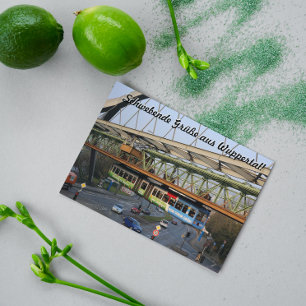Carte Postale Salutations flottantes de Wuppertal en allemand