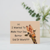 Carte Postale Salutations heureuses (Debout devant)