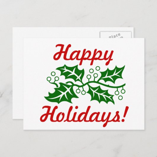 Carte postale - Salutations Holly (Devant / Derrière)