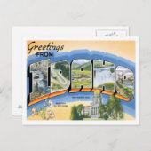 Carte Postale Salutations Idaho Des États-Unis (Devant / Derrière)