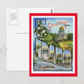 Carte Postale Salutations Idaho Des États-Unis (Devant / Derrière)