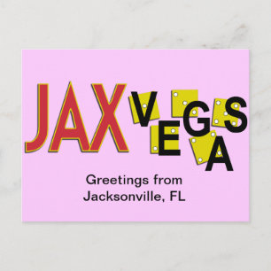 Carte Postale Salutations JaxVegas