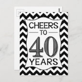 Carte Postale Salutations jusqu'à 40 ans (Devant / Derrière)