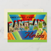 Carte Postale Salutations Lakeland Floride (Devant / Derrière)
