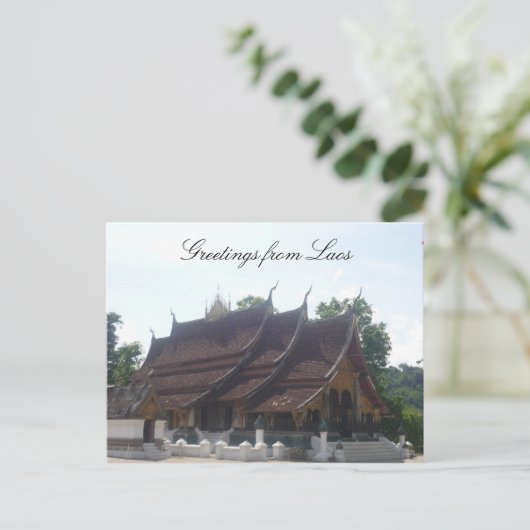 Carte Postale salutations laos (Debout devant)