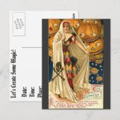 Carte Postale Salutations magiques d'Halloween (Devant / Derrière)