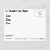 Carte Postale Salutations magiques d'Halloween (Dos)