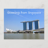 Carte Postale salutations marina bay (Devant)