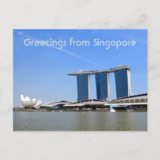 Carte Postale salutations marina bay (Devant)