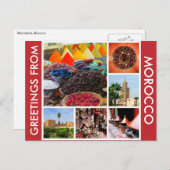 Carte Postale salutations maroc (Devant / Derrière)