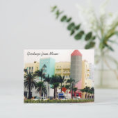 Carte Postale salutations miami (Debout devant)