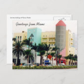 Carte Postale salutations miami (Devant / Derrière)