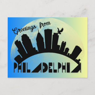Carte Postale Salutations modernes de Philadelphie