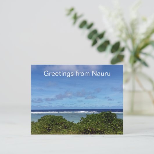 Carte Postale salutations nauru (Debout devant)