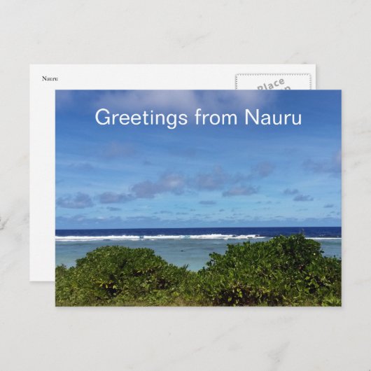 Carte Postale salutations nauru (Devant / Derrière)